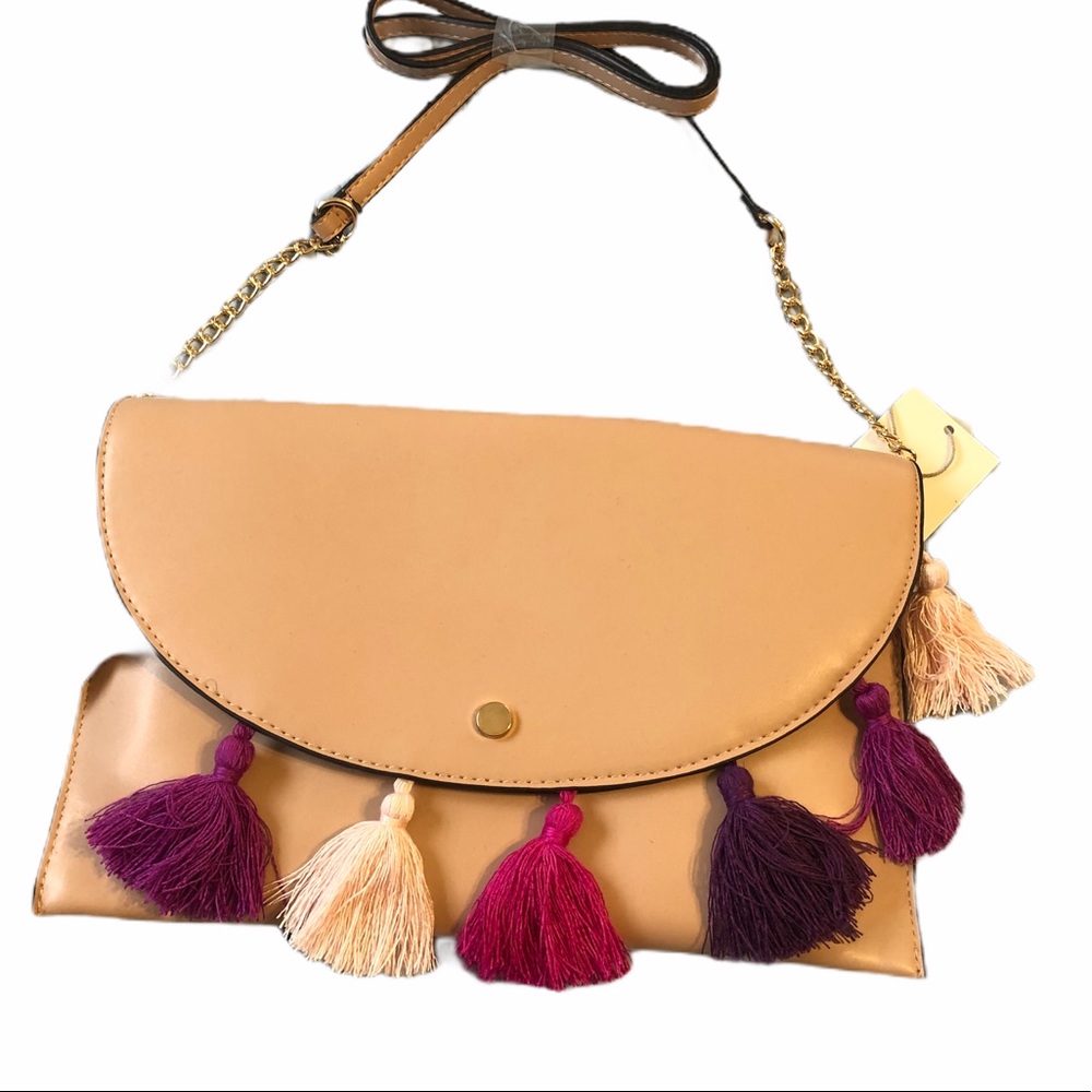 Pom Pom brown clay color handbag